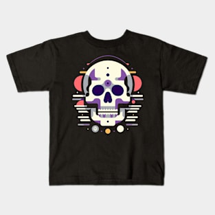 Skull flat art Kids T-Shirt